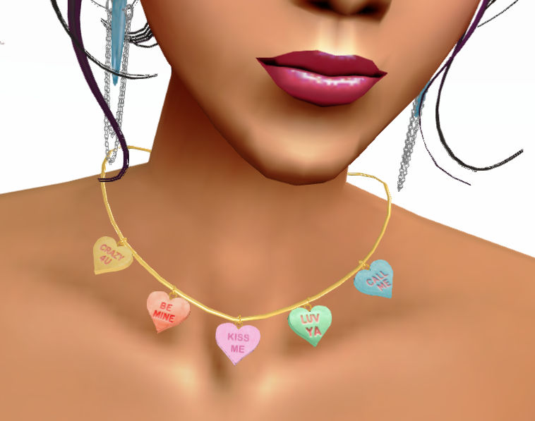 candy heart necklace